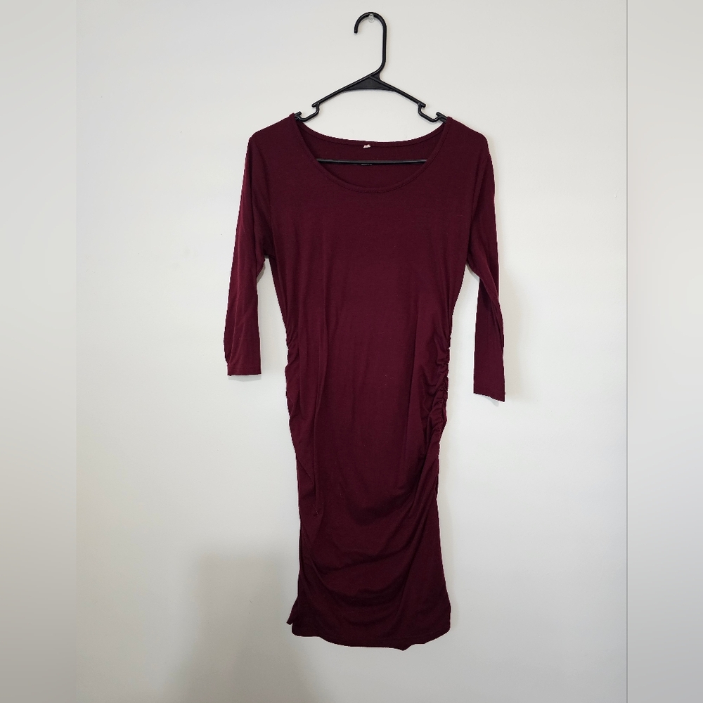 Maroon Maternity Dress